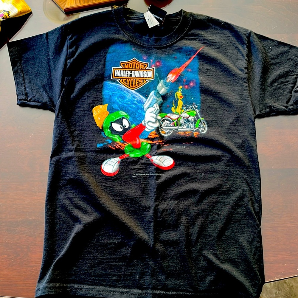Harley Davidson, Marvin the Martin, Looney Tunes trademarked size medium t shirt